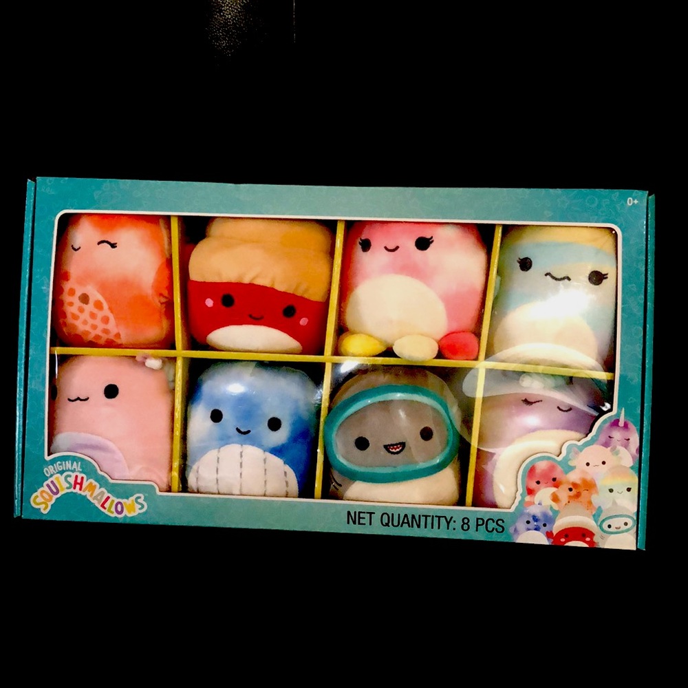 NWT Eight 5” Hard to find “Sea-life” Squishmallows! Great for a gift!